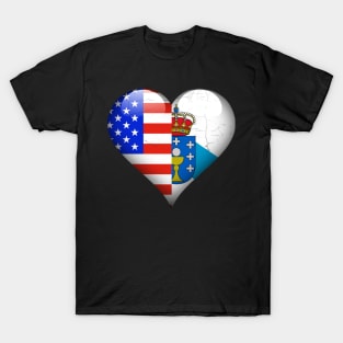 Half American Half Galician - Gift for Galician From Galicia T-Shirt